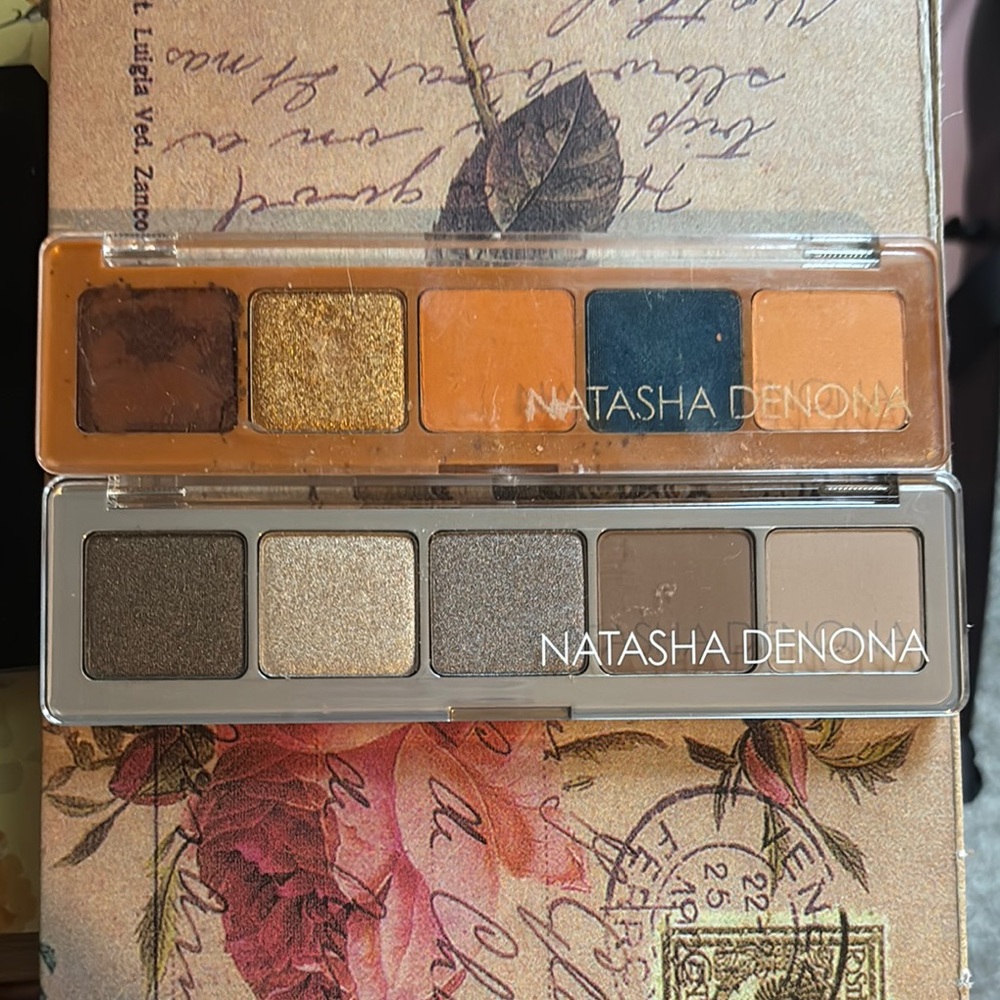 Natasha Denona Eyeshadow Palette - Rich Gold, Deep Blue, Warm Brown